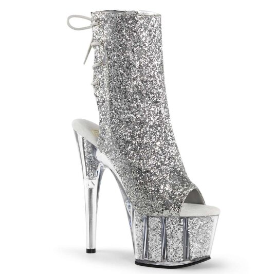 Pleaser ADORE-1018G Stivaletti - Argento Glitter