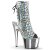 Pleaser ADORE-1018HG Stivaletti - Ecopelle Argento Holo Stampa Struzzo/Argento Cromato