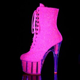 Pleaser ADORE-1020G Stivaletti - Neon-Rosa Glitter