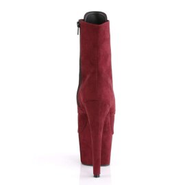 Pleaser ADORE-1021FS Stivaletti Finto Camoscio Borgogna