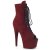 Pleaser ADORE-1021FS Stivaletti Finto Camoscio Borgogna