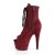 Pleaser ADORE-1021FS Stivaletti Finto Camoscio Borgogna