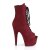 Pleaser ADORE-1021FS Stivaletti Finto Camoscio Borgogna