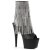 Pleaser ADORE-1024RSF Stivaletti - Similpelle Nero-Argento/Nero Opaco