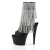 Pleaser ADORE-1024RSF Stivaletti - Similpelle Nero-Argento/Nero Opaco