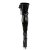 Pleaser ADORE-3050 Stivali Sopra Il Ginocchio Vernice Elasticizzato Nero/Nero