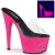 Pleaser Mules ADORE-701UVG Trasparente/Neon-Rosa Acceso Glitter