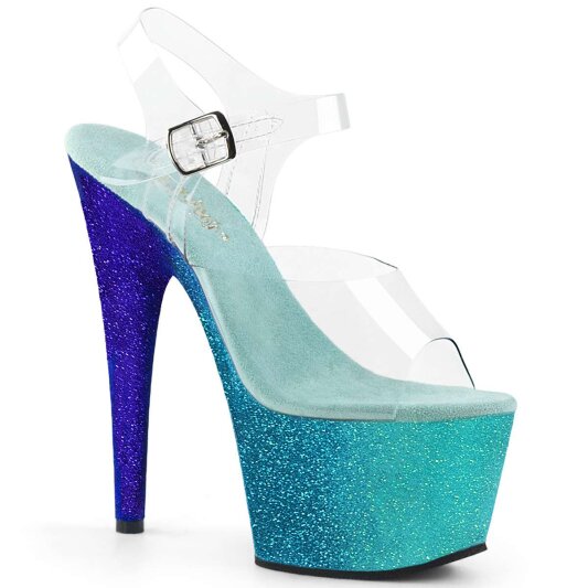 Pleaser Sandali ADORE-708OMBRE Trasparente/Blu Ombre