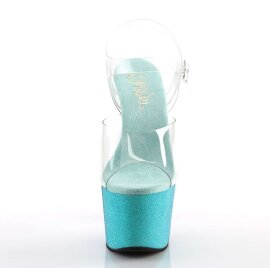 Pleaser Sandali ADORE-708OMBRE Trasparente/Blu Ombre