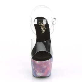 Pleaser Sandali ADORE-708REFL Trasparente/Blu-Viola...