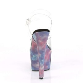 Pleaser Sandali ADORE-708REFL Trasparente/Blu-Viola Riflettente