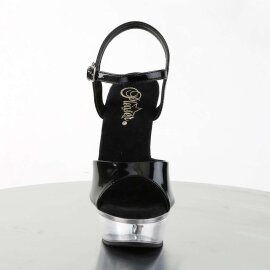 Pleaser Sandali ALLURE-609 Vernice Nero/Trasparente