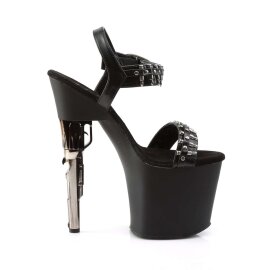 Pleaser Sandali BONDGIRL-712 Similpelle Nero/Nero Opaco