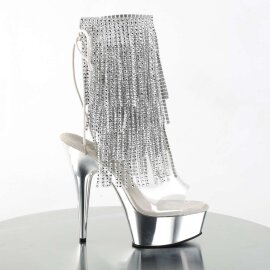 Pleaser DELIGHT-1017RSF Stivaletti - Trasparente-Argento/ArgentoCromato