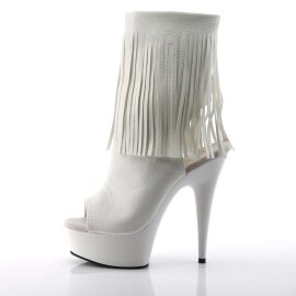 Pleaser DELIGHT-1019 Stivaletti - Similpelle Bianco/Bianco