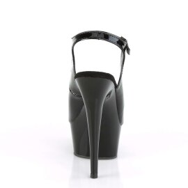 Pleaser Sandali DELIGHT-655 Vernice Nero/Nero