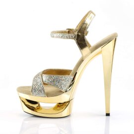 Pleaser Sandali ECLIPSE-619G Dorato Multi Glitter/Dorato Cromato