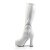 Pleaser ELECTRA-200Z Stivali - Similpelle Elasticizzato Bianco