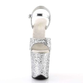 Pleaser Sandali FLAMINGO-810LG Argento Glitter