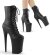 Pleaser Stivaletti INFINITY-1020 Similpelle Nero/Nero Opaco