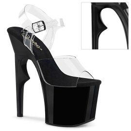 Pleaser Sandali LOVETHORN-708 Trasparente/Nero