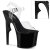 Pleaser Sandali LOVETHORN-708 Trasparente/Nero
