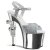 Pleaser Sandali REVOLVER-709G Argento Multi Glitter/Argento Cromato