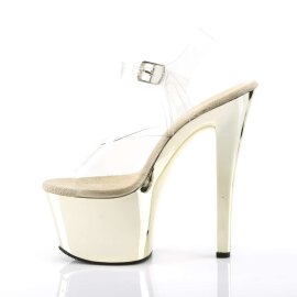 Pleaser Sandali SKY-308 Trasparente/Dorato Cromato