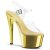 Pleaser Sandali SKY-308 Trasparente/Dorato Cromato