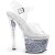 Pleaser Sandali SKY-308GF Trasparente/Argento Multi Glitter