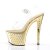 Pleaser Sandali STARDUST-708 Trasparente/Dorato Cromato