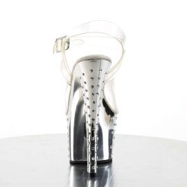 Pleaser Sandali STARDUST-708 Trasparente/Argento Cromato
