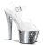 Pleaser Sandali STARDUST-708 Trasparente/Argento Cromato