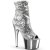Pleaser ADORE-1008SQ Stivaletti - Glitter Argento/Argento Cromato EU-35 / US-5