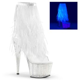 Pleaser ADORE-1017MFF Stivaletti - Trasparente-Marabou...