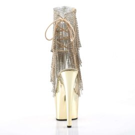 Pleaser ADORE-1017RSF Stivaletti - Trasparente-Dorato/Dorato Cromato EU-40 / US-10