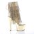 Pleaser ADORE-1017RSF Stivaletti - Trasparente-Dorato/Dorato Cromato EU-40 / US-10