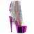 Pleaser ADORE-1017RSF Stivaletti - Trasparente-Multi/Fucsia Cromato EU-35 / US-5