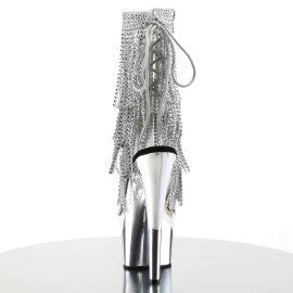 Pleaser ADORE-1017RSF Stivaletti - Trasparente-Argento/Argento Cromato EU-35 / US-5