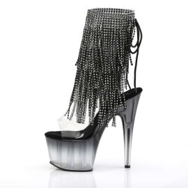 Pleaser ADORE-1017RSFT Stivaletti Trasparente-Nero/Nero EU-36 / US-6