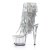 Pleaser ADORE-1017SQF Stivaletti - Trasparente-Argento Holo/Trasparente EU-40 / US-10
