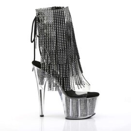 Pleaser ADORE-1017SRS Stivaletti - Trasparente-Nero Strass/Nero Strass EU-35 / US-5
