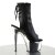 Pleaser ADORE-1018 Stivaletti - Similpelle Nero/ Argento/Argento Cromato EU-37 / US-7