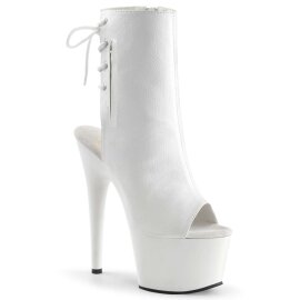 Pleaser ADORE-1018 Stivaletti - Similpelle Bianco/Bianco...