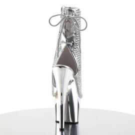 Pleaser ADORE-1018DCS Stivaletti - Argento Multi Strass/Argento Cromato EU-40 / US-10