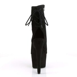 Pleaser ADORE-1018FS Stivaletti - Finto Camoscio Nero EU-40 / US-10
