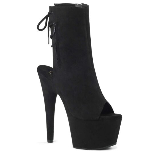 Pleaser ADORE-1018FS Stivaletti - Finto Camoscio Nero EU-36 / US-6