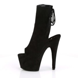 Pleaser ADORE-1018FS Stivaletti - Finto Camoscio Nero EU-36 / US-6