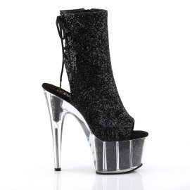 Pleaser ADORE-1018G Stivaletti - Nero Glitter EU-38 / US-8