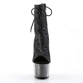 Pleaser ADORE-1018G Stivaletti - Nero Glitter EU-39 / US-9